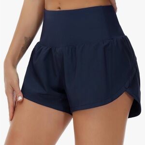 Women's Athletic Navy High-Rise Shorts